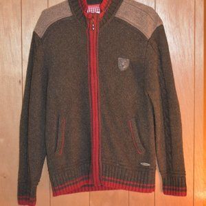 Spieth & Wensky Men's Zip Up Cardigan size M